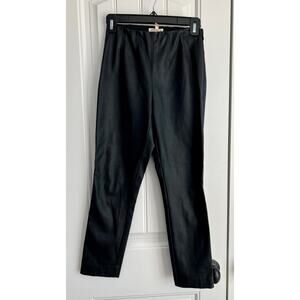 Rebecca Taylor Black Vegan Leather Ankle Pants - Women's Size 0